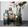 custom colored glass flower vase with wedding decoration
